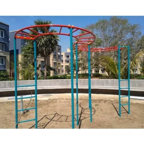Rope and steel playground climbers