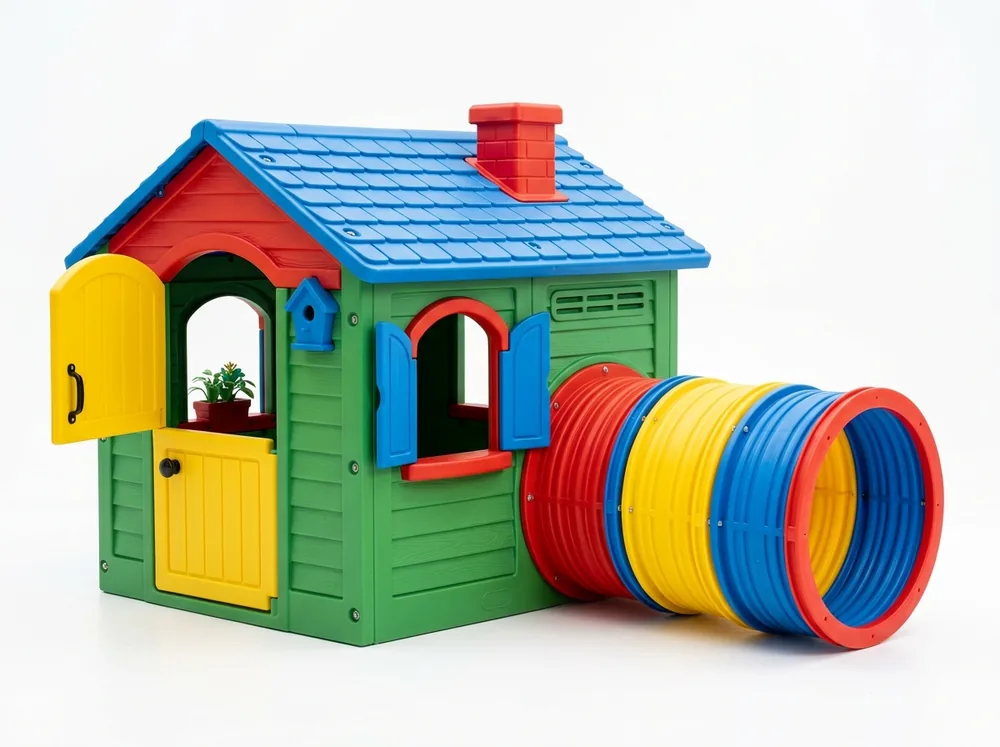 Playhouses and crawl tunnels