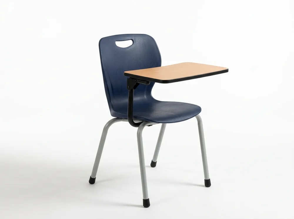 Ergonomic student chairs with writing pad option